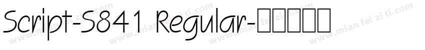 Script-S841 Regular字体转换